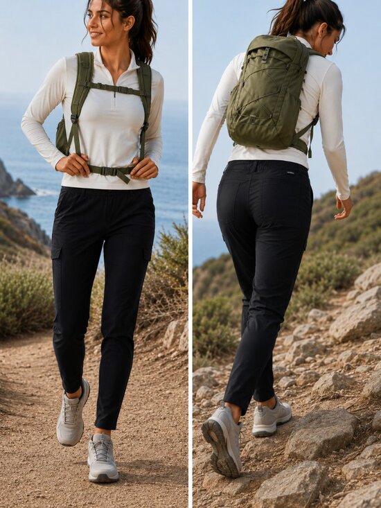Prana Pants - prAna Halle AT Skinny Pants Black Stretch Athletic Travel Women Sz 4 Regular